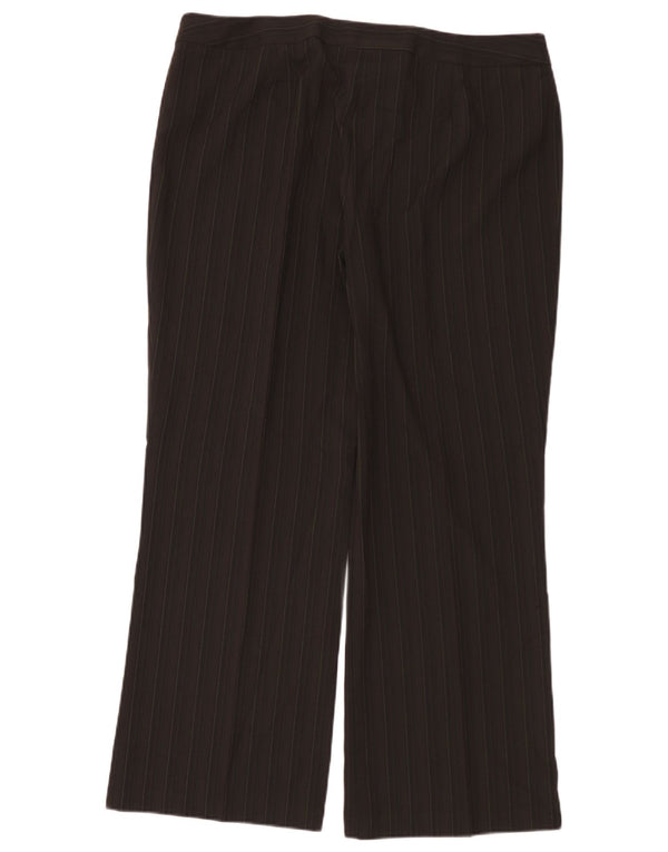 Marks & Spencer Pantalon chino pour femme UK 20 2XL W40 L32 Marron à fines rayures