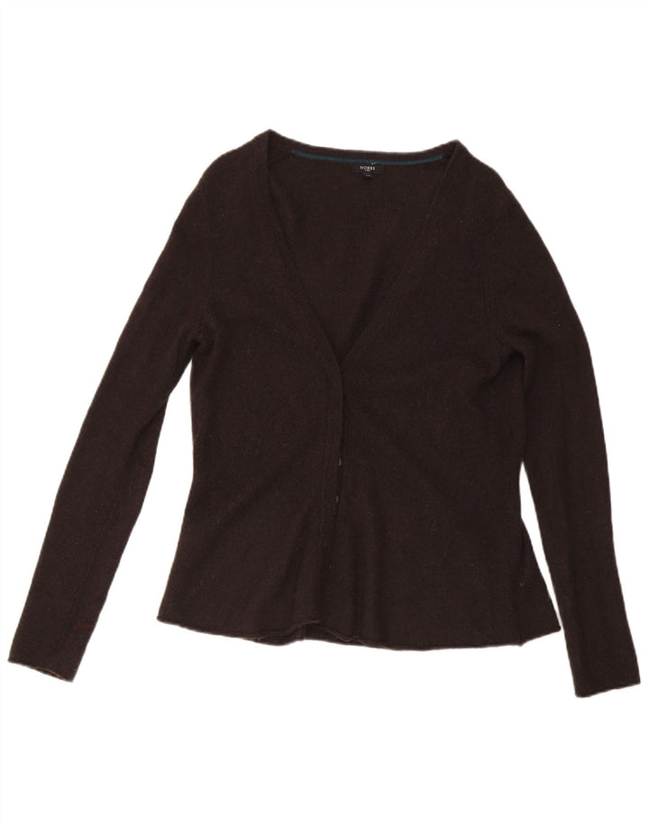 Hobbs Cardigan pour femme en laine d'agneau marron moyen UK 44