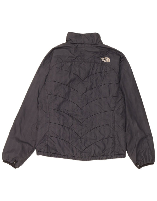 The North Face Womens Padded Jacket UK 14 Medium Navy Blue Nylon