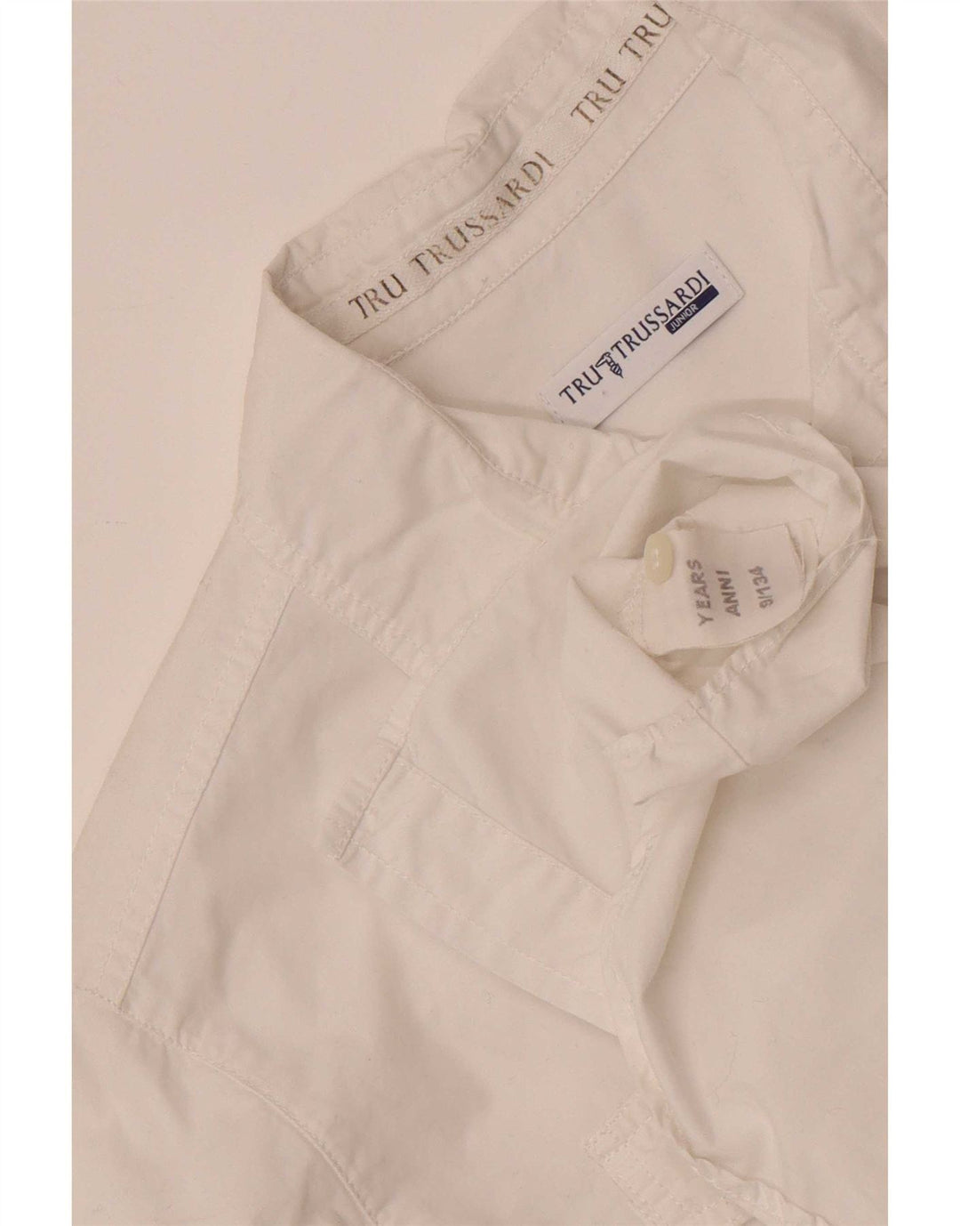 Trussardi Chemise Graphique Garçon 8-9 ans Blanc Coton