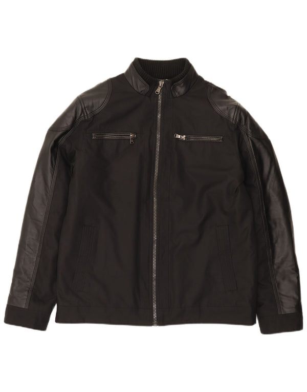 Calvin Klein Veste coupe-vent bomber pour homme UK 38 Medium Noir Moderne