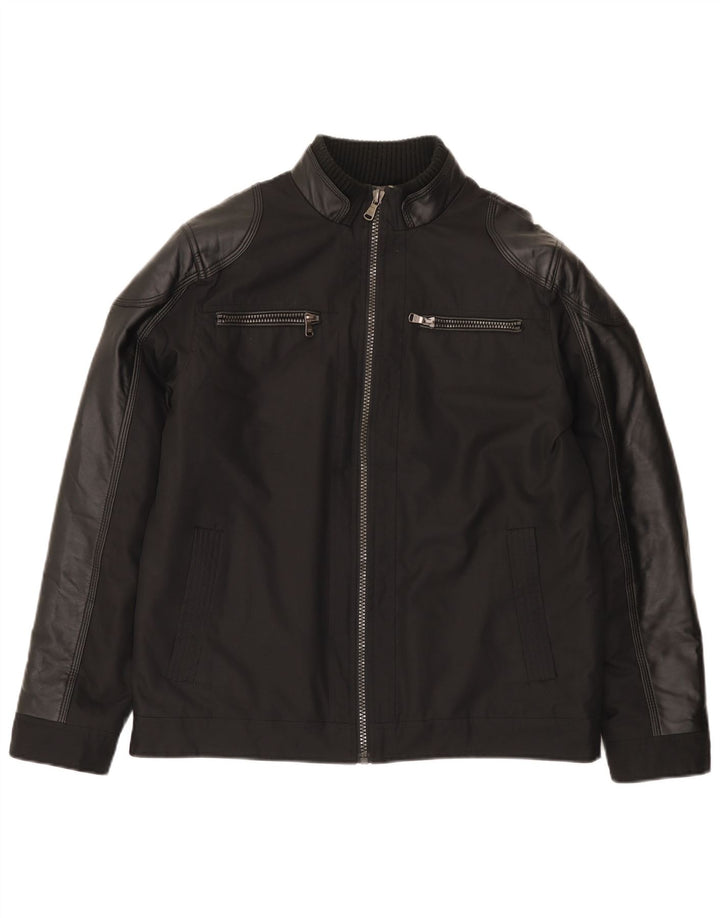 Calvin Klein Veste coupe-vent bomber pour homme UK 38 Medium Noir Moderne