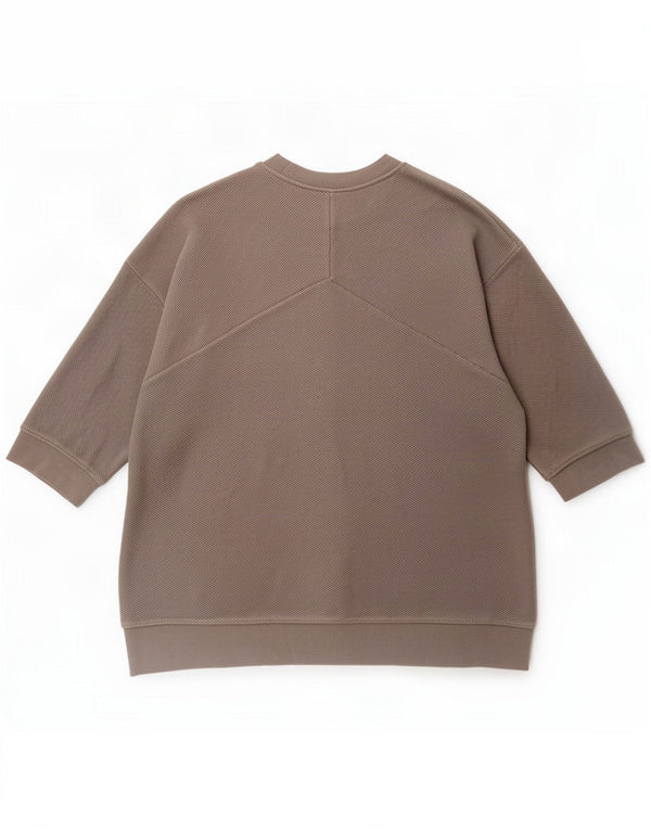Cos Pull surdimensionné à col rond pour femme UK 10 Petit Gris Coton