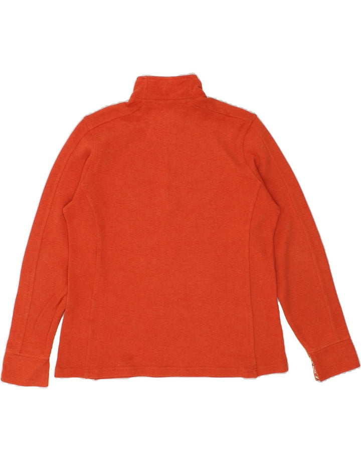 ORVIS Womens Zip Neck Jumper Sweater UK 14 Medium Red Cotton Vintage Orvis and Second-Hand Orvis from Messina Hembry 