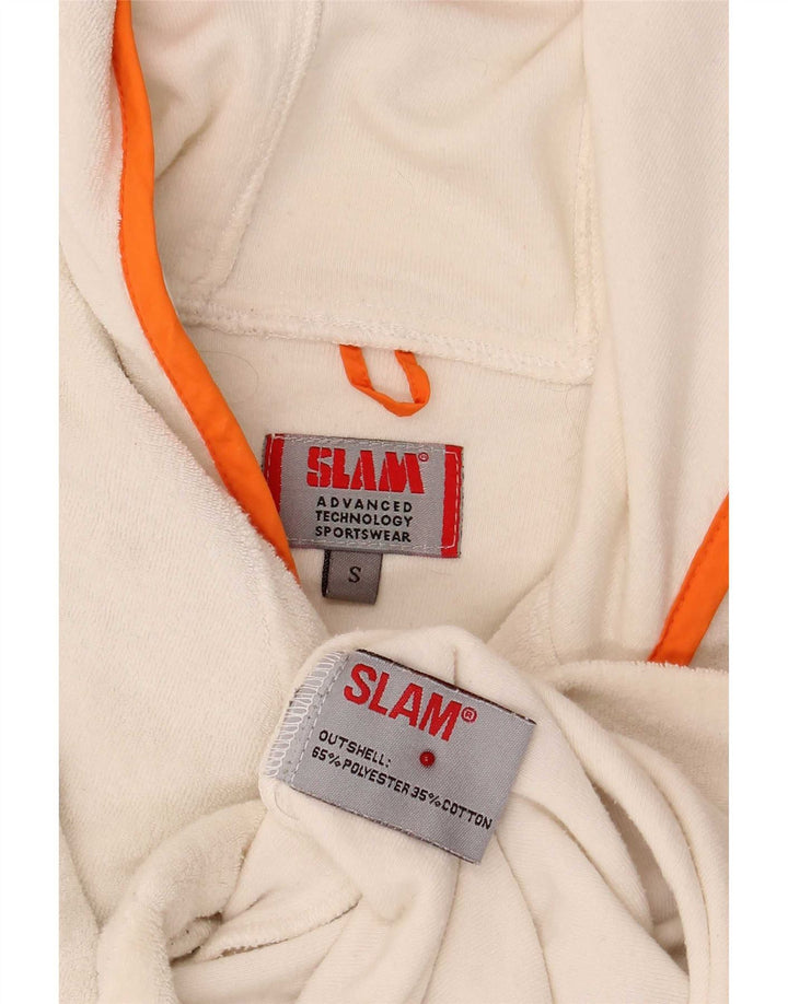 Slam Pull à capuche zippé surdimensionné en polaire pour femme UK 10 Petit polyester blanc
