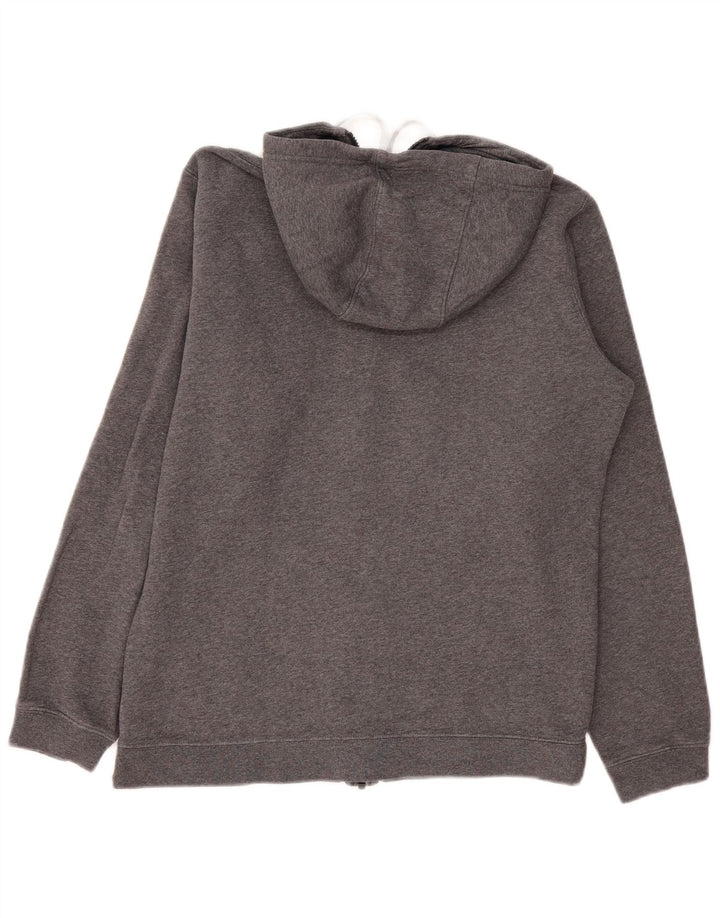 Nike Pull à capuche zippé en coton gris moyen pour homme