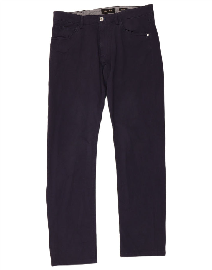MASSIMO DUTTI Pantalon décontracté coupe slim pour homme EU 42 Large W32 L31 Bleu marine