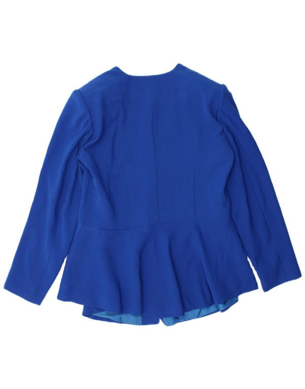 Luciano Soprani Veste blazer 3 boutons pour femme UK 14 Bleu moyen