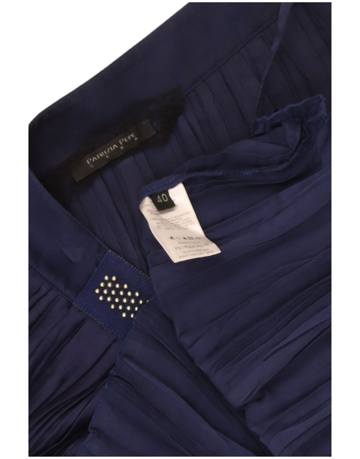 Patrizia Pepe Femme Top Une Épaule IT 40 Petit Bleu Marine Polyester