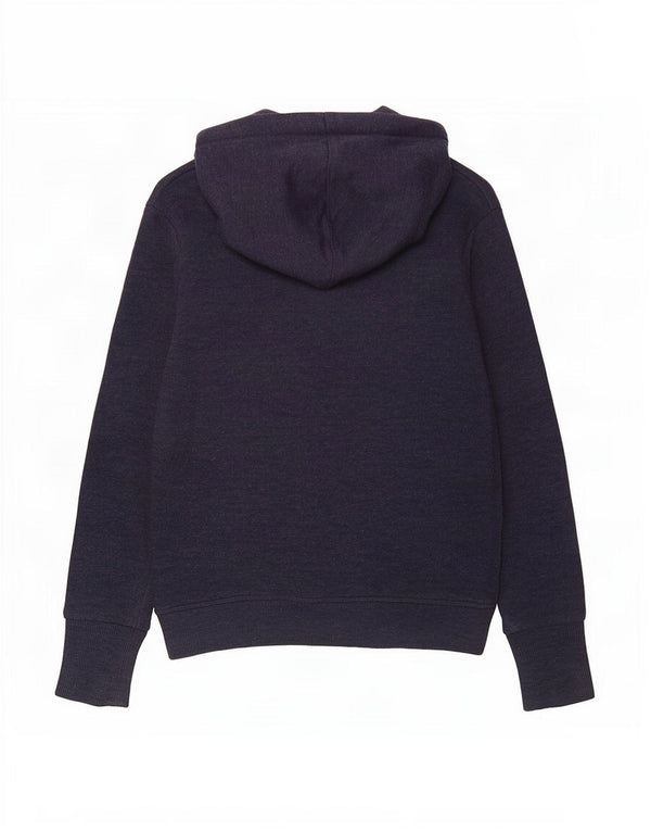 Superdry Pull à capuche pour femme UK 10 Small Bleu marine Coton