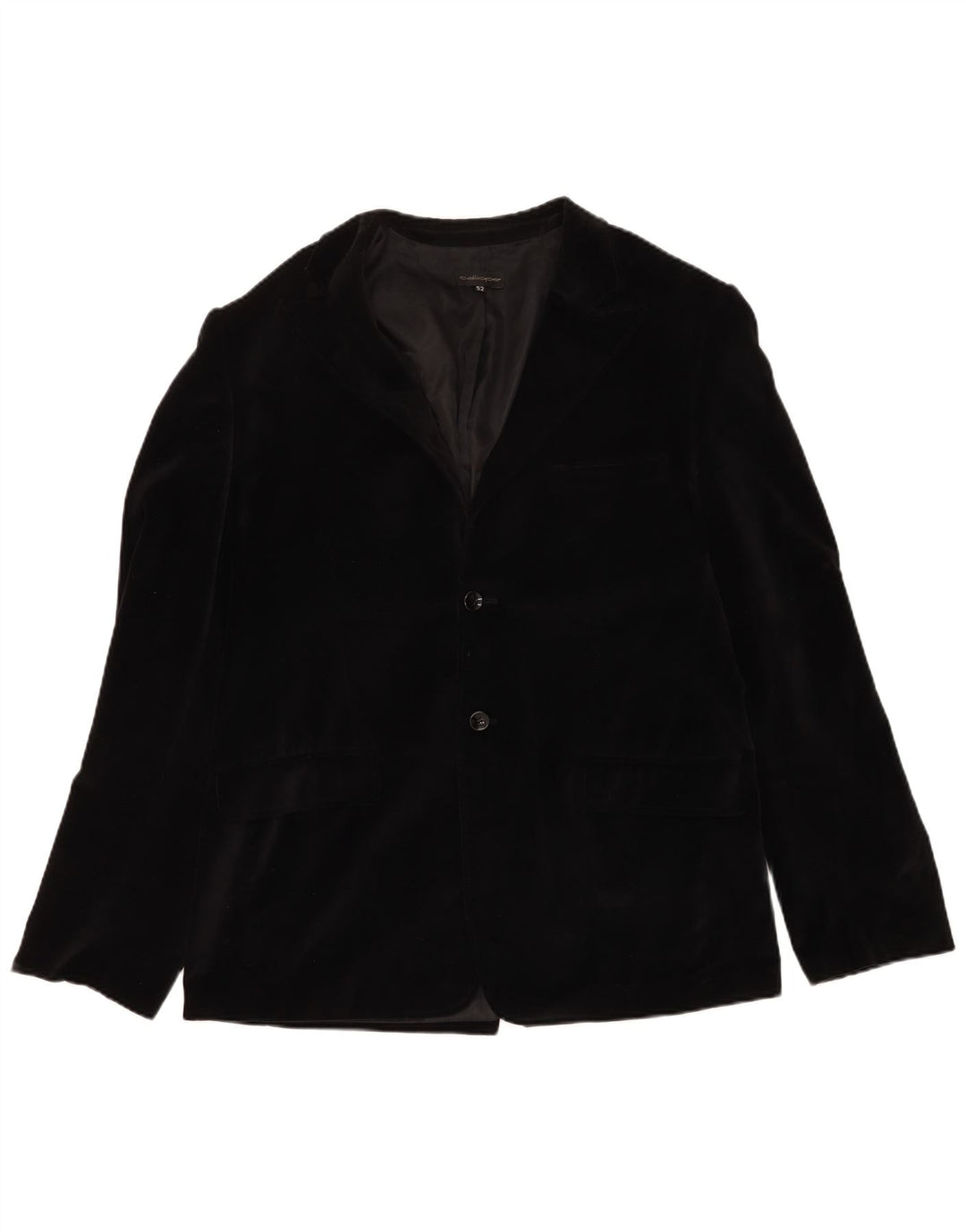 Calliope Veste blazer en velours à 2 boutons pour homme IT 52 XL en coton noir