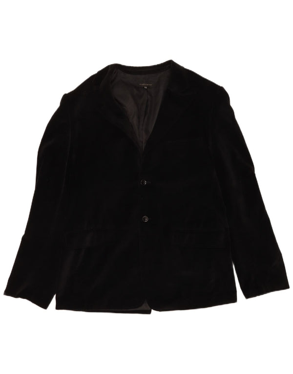 Calliope Veste blazer en velours à 2 boutons pour homme IT 52 XL en coton noir
