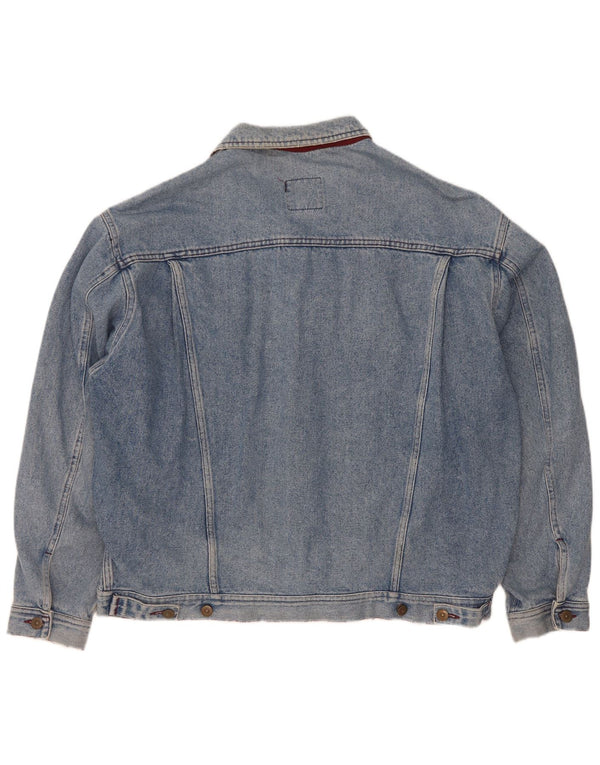 GB.PEDRINI Veste en jean pour homme UK 42 XL Bleu Colourblock Coton