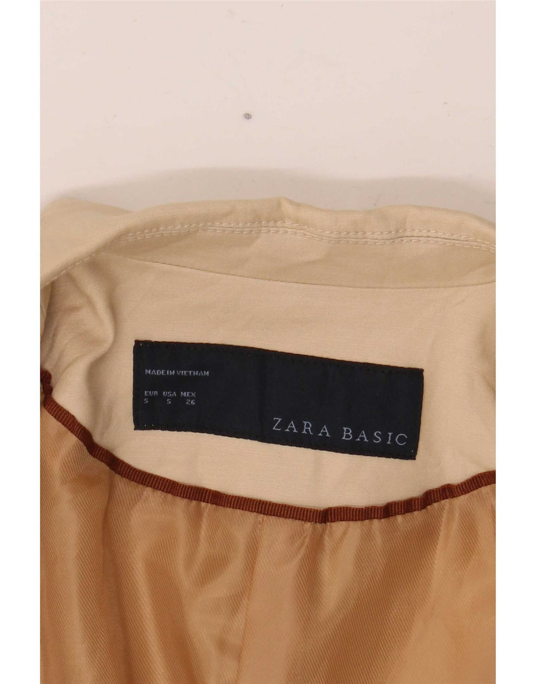 Zara Veste Blazer 2 Boutons Femme UK 10 Petit Beige