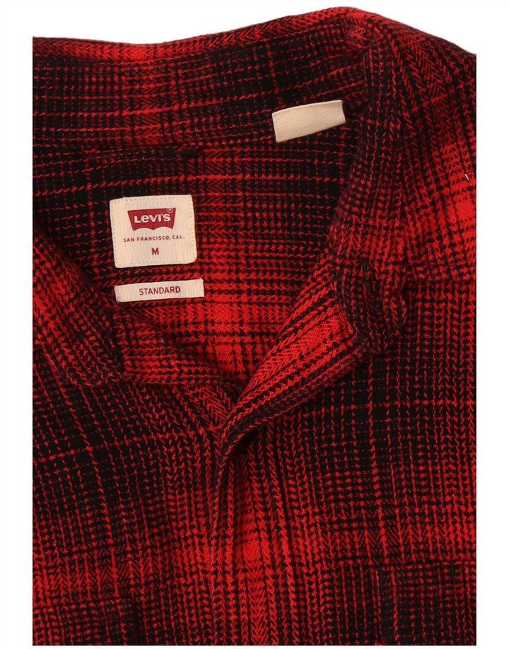 LEVI'S Chemise Standard en Flanelle Homme Rouge Moyen à Carreaux en Coton