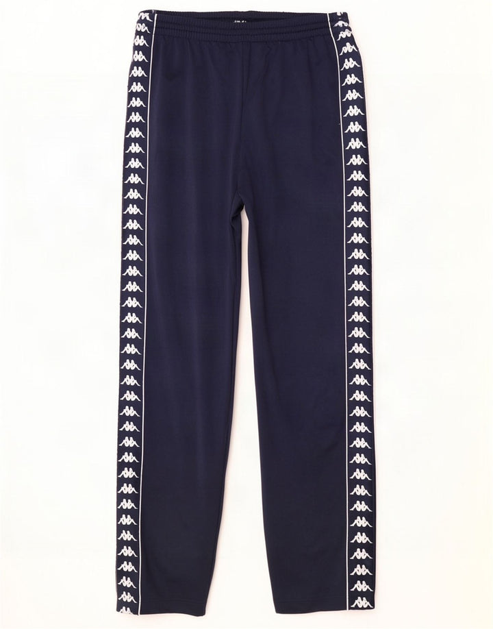 Kappa Pantalon de Survêtement Graphique Homme Large Bleu Marine Polyester