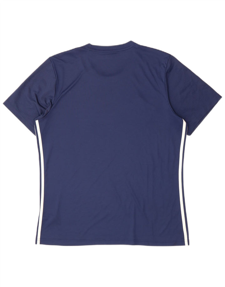 ADIDAS Hommes Aeroready Slim Fit T-Shirt Top XL Bleu Marine Polyester
