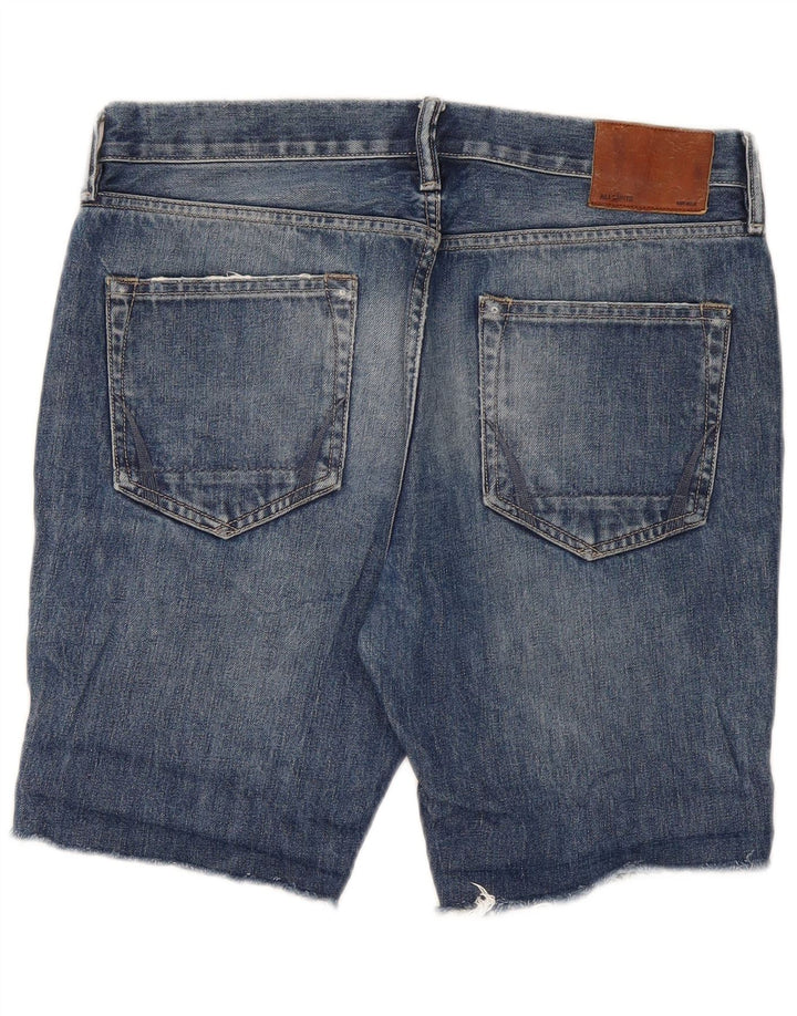 All Saints Femme 607 Short En Jean W34 Grand Bleu Coton