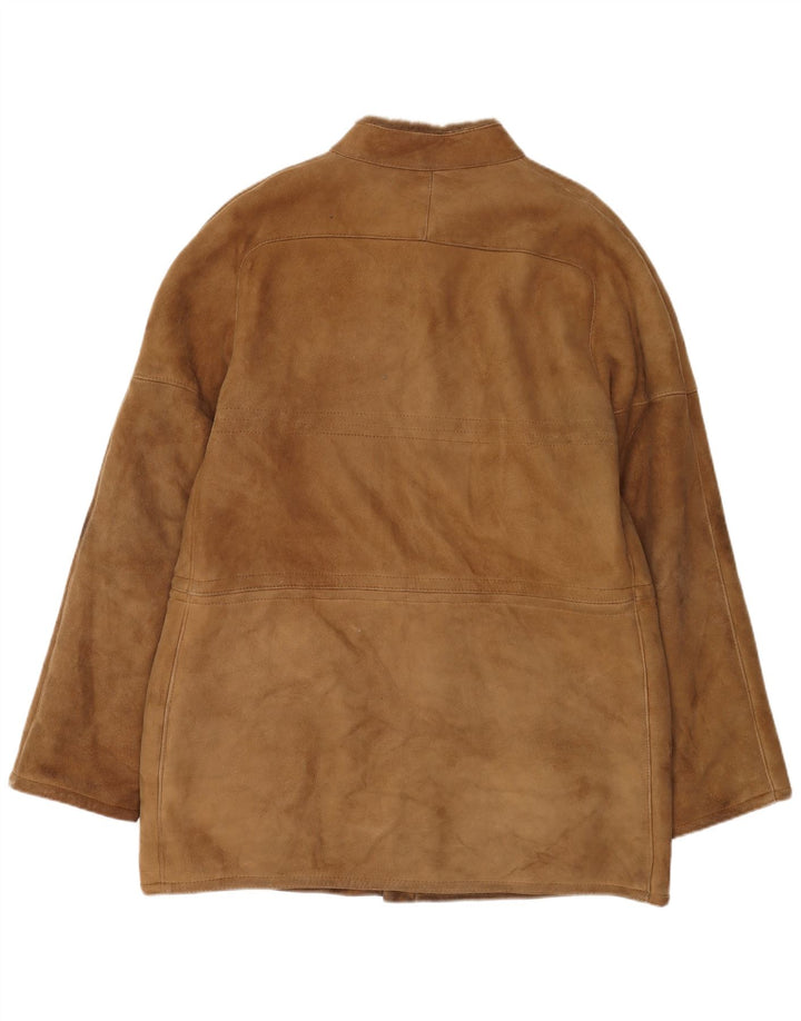 Manteau en peau de mouton vintage pour hommes IT 54 2XL Beige