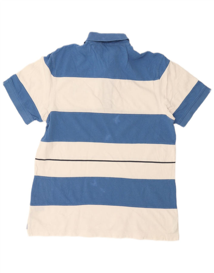 Tommy Hilfiger Polo sur mesure pour homme en coton rayé bleu grand