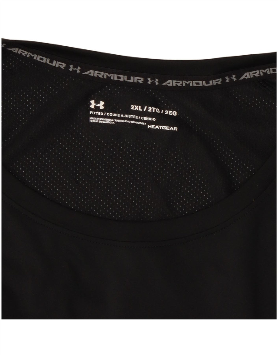 Under Armour Haut Heat Gear Homme Manches Longues 2XL Noir