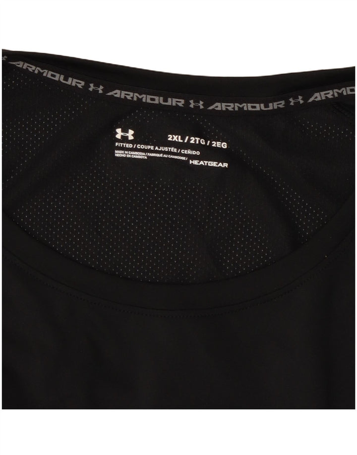 Under Armour Haut Heat Gear Homme Manches Longues 2XL Noir