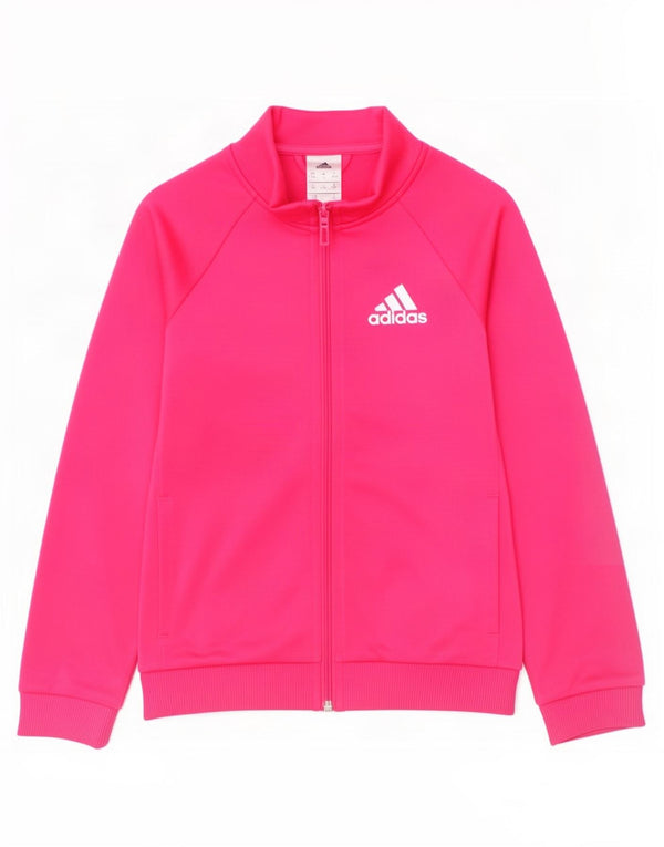 Veste de survêtement Adidas Fille 9-10 ans Rose Polyester