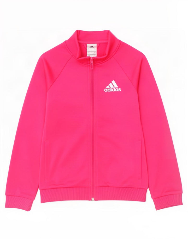 Veste de survêtement Adidas Fille 9-10 ans Rose Polyester
