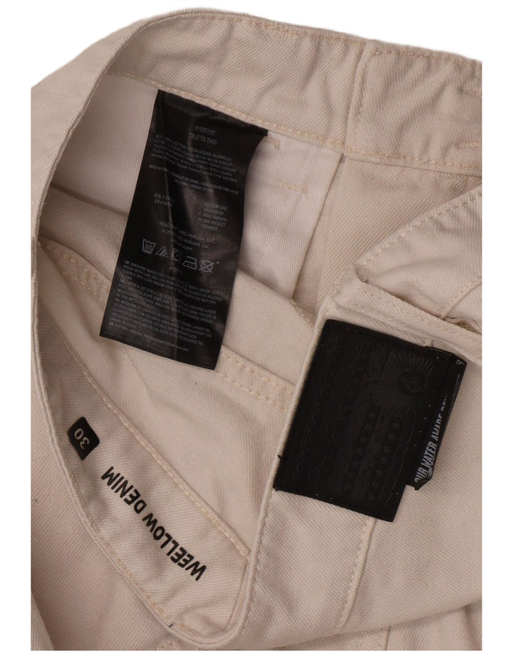 Volcom Jean court W30 L25 en coton blanc pour homme