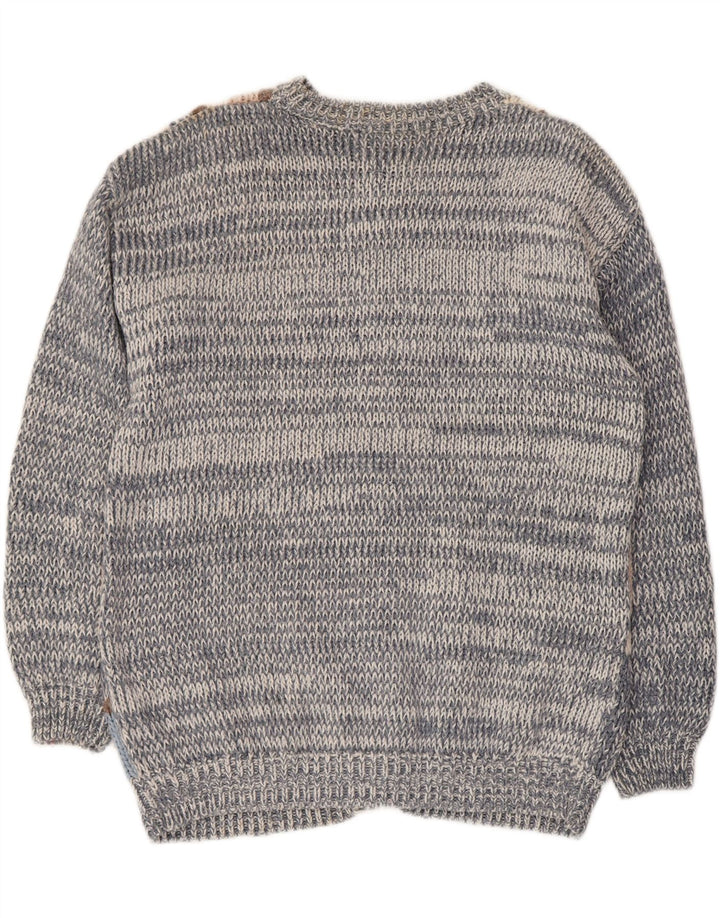 PARAMOUR Cardigan Femme Taille Unique Bleu Patchwork Ramie