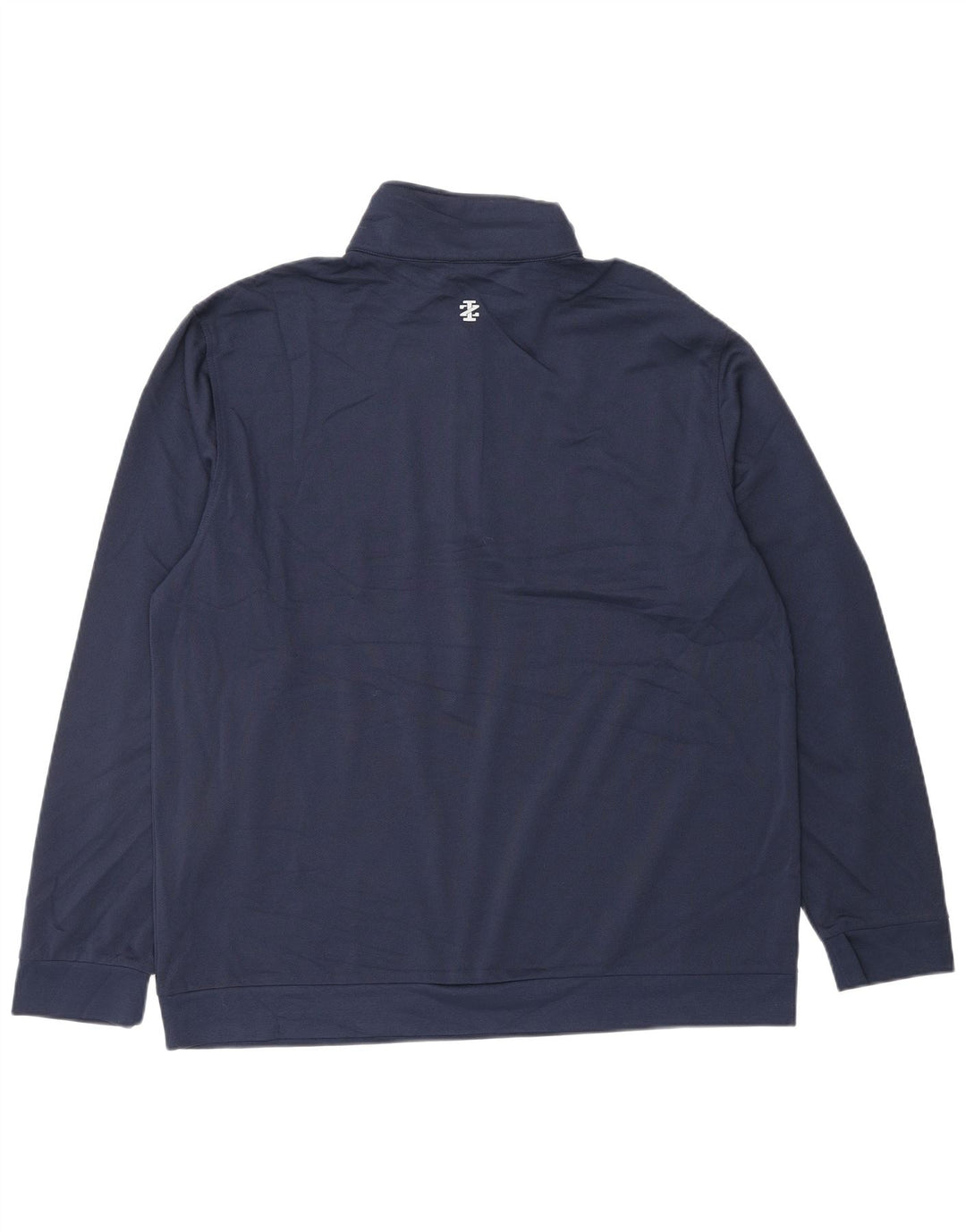 IZOD Sweat-shirt col zippé pour homme en polyester bleu marine Taille L