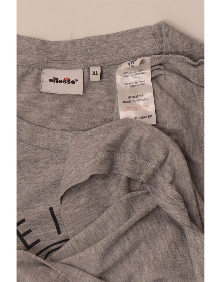 Ellesse Débardeur Graphique XL Gris Moucheté Coton Homme