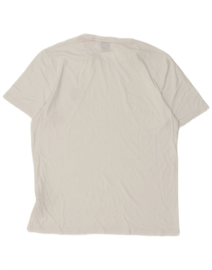 Hugo Boss Hommes T-Shirt Top Petit Blanc Coton