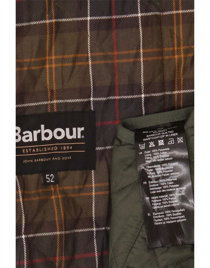 Barbour Mens Gilet matelassé Taille 52 Grand Vert Polyamide