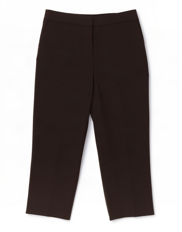 Marks & Spencer Pantalon court droit pour femme UK 10 Small W28 L23 Noir