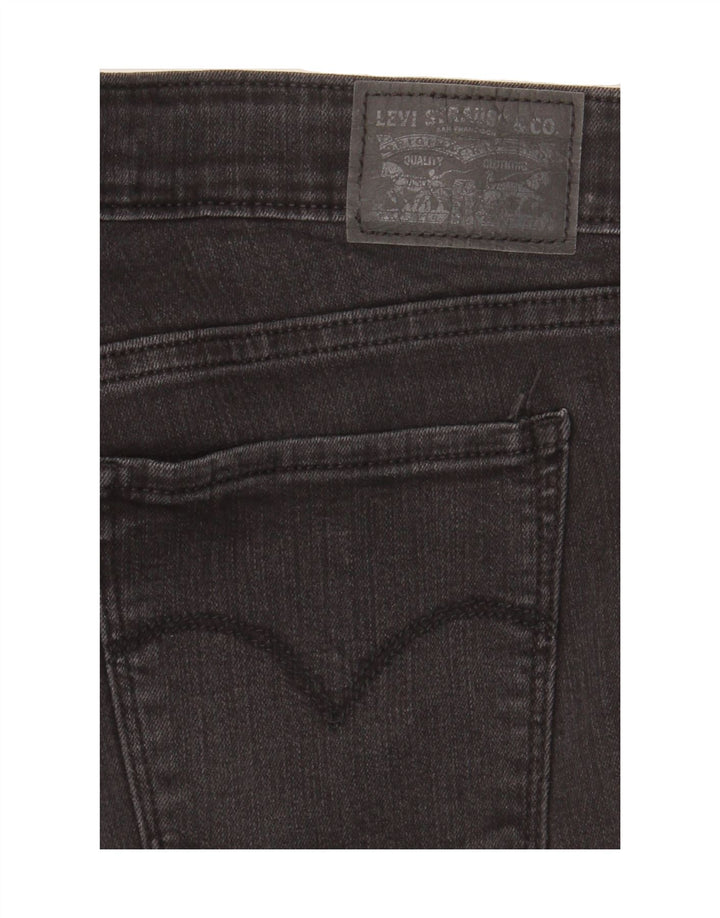 LEVI'S Womens 711 Distressed Skinny Jeans W34 L27 Black Vintage Levi's and Second-Hand Levi's from Messina Hembry 