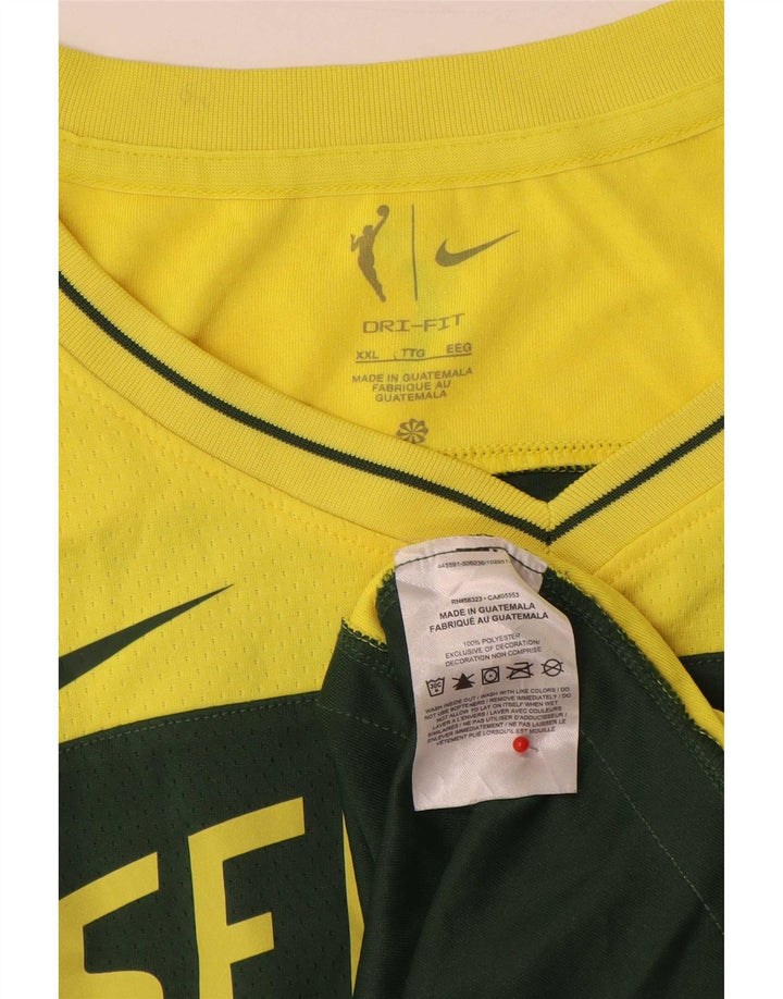 Nike Mens Seattle Graphic Débardeur 2XL Vert Colorblock Polyester
