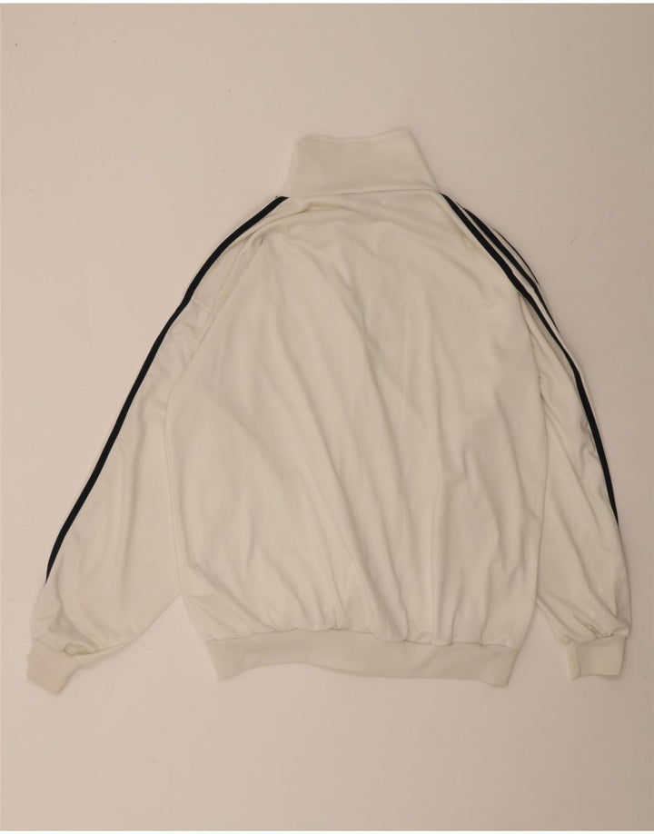Adidas Veste de survêtement pour homme UK 40/42 Polyester blanc moyen