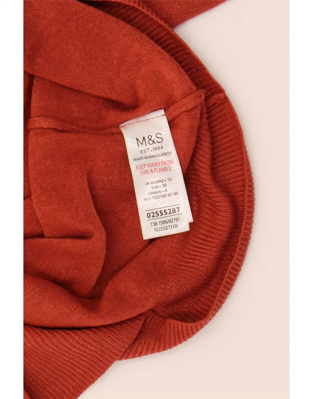 Marks & Spencer Pull col roulé pour femme UK 10 Petit Bordeaux