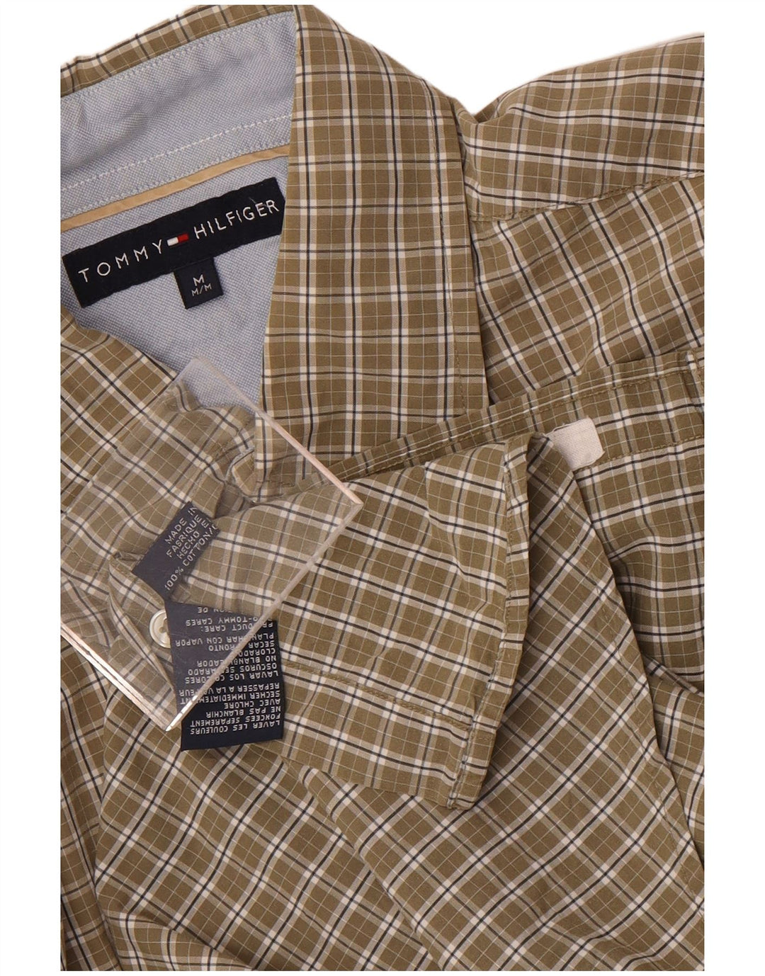 Tommy Hilfiger Chemise Homme Medium Kaki Check Cotton