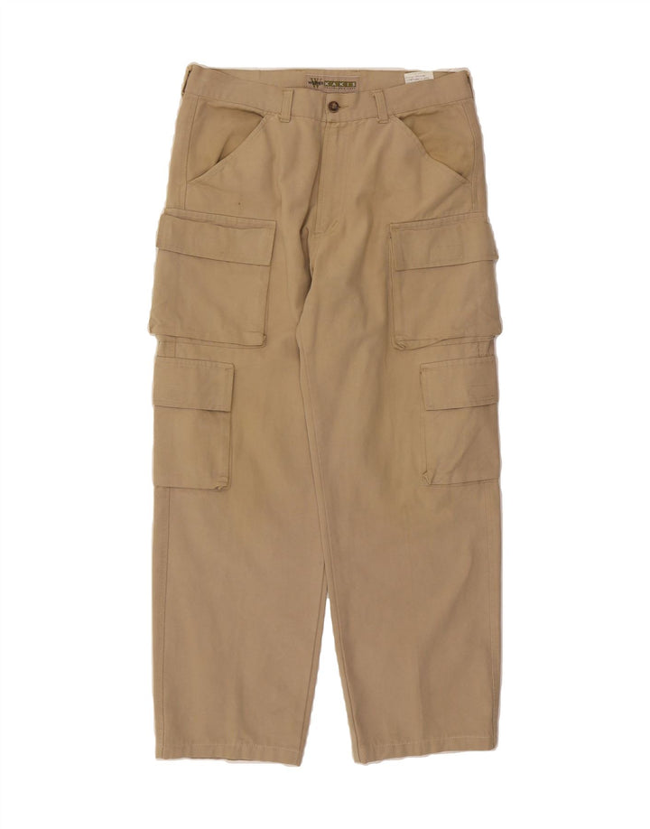 WEIPPER Womens Khakis Straight Cargo Trousers EU 42 Large W33 L28 Beige Vintage Weipper and Second-Hand Weipper from Messina Hembry 