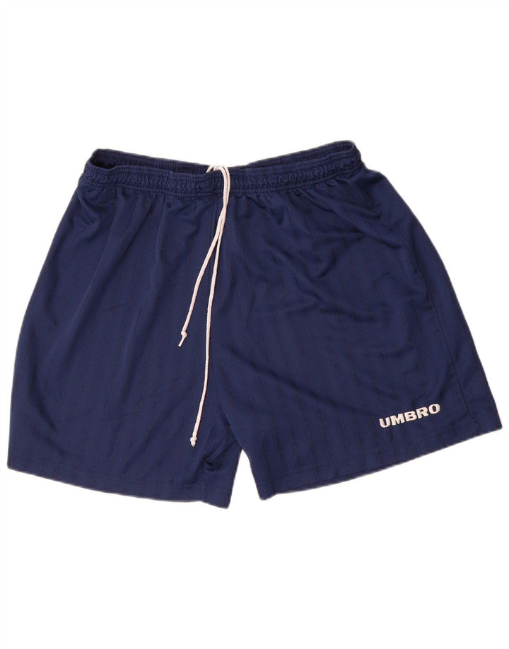 Umbro Short de sport homme XL bleu marine à fines rayures en polyester