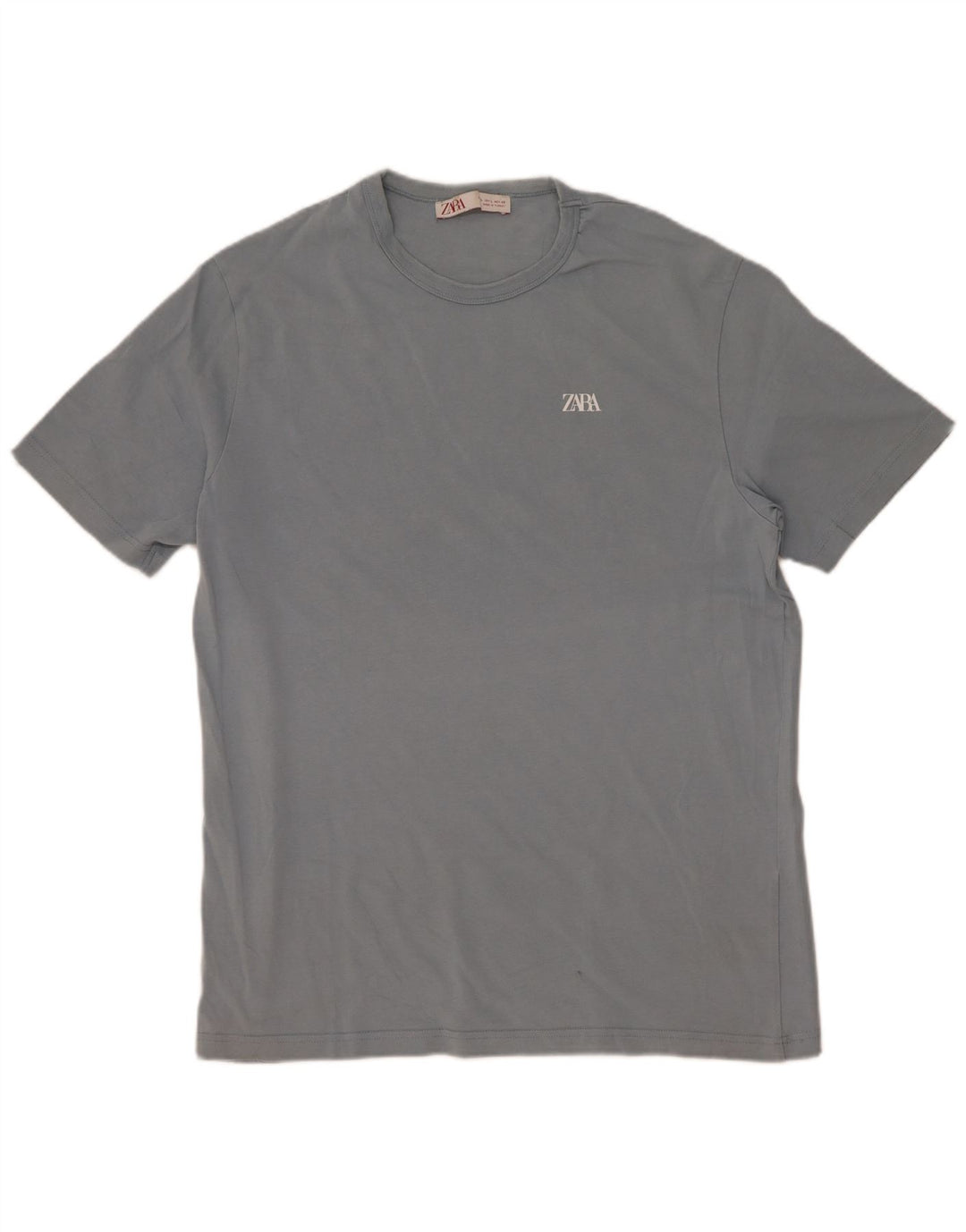 Zara T-Shirt Homme Haut Large Bleu
