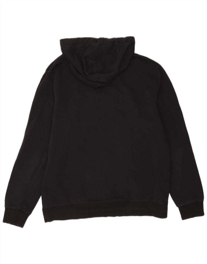 Converse Sweat à capuche zippé pour homme en coton noir moyen