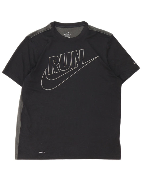 Nike Hommes Dri Fit Graphic T-Shirt Haut Large Noir Colorblock Polyester