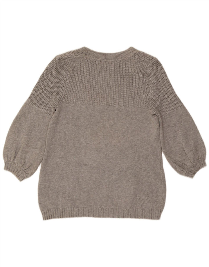 WAREHOUSE Pull à manches 3/4 et col bateau pour femme - Gris moyen - UK 12