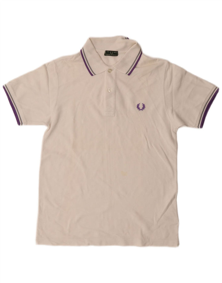 Fred Perry Polo Garçon 13-14 ans Blanc Cassé Coton