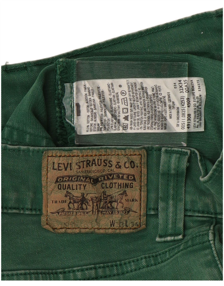 LEVI'S Jean Slim 511 Joggers Homme W32 L29 Vert Coton