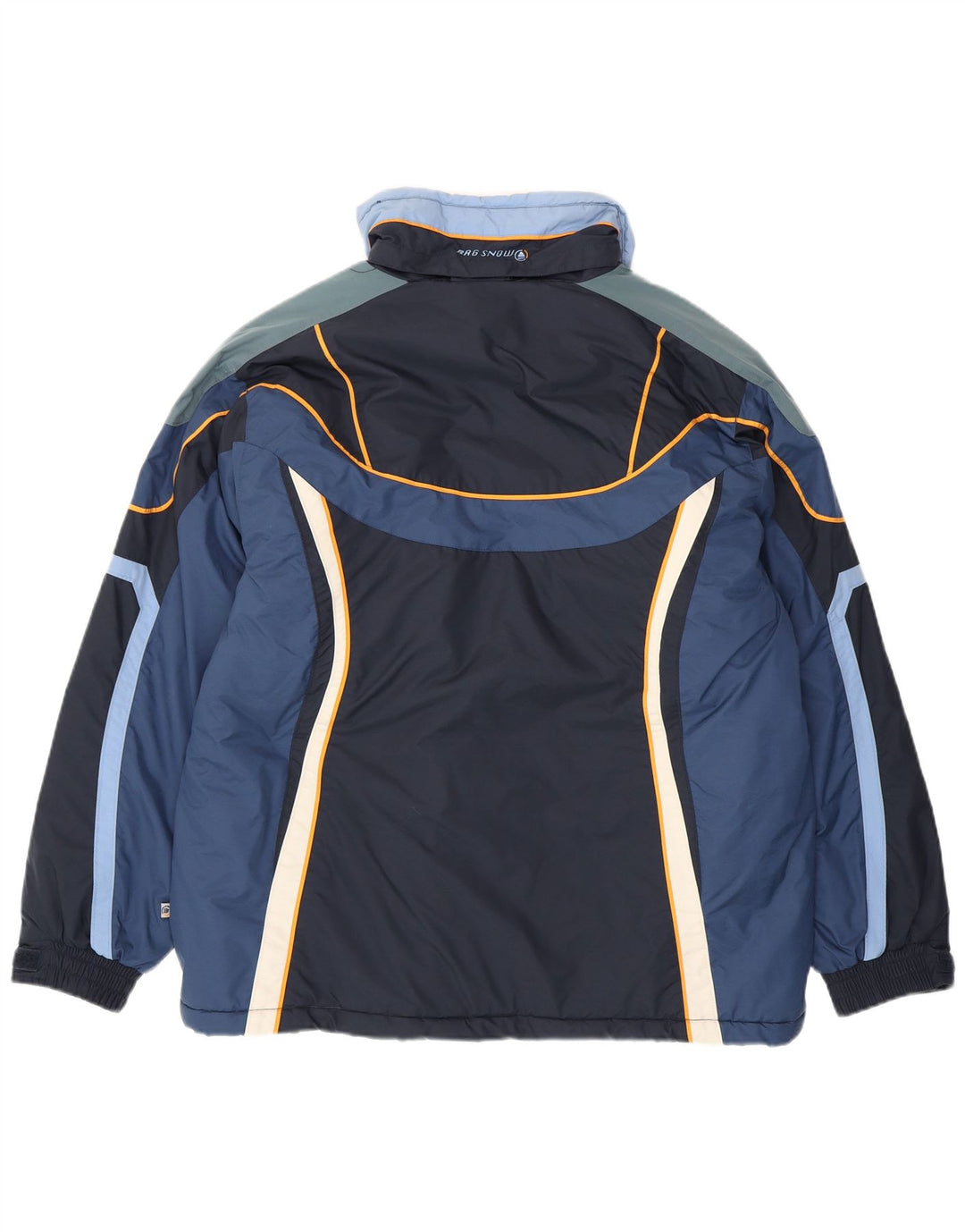 Brugi Veste coupe-vent pour homme UK 40 Large Bleu marine Colourblock Polyamide