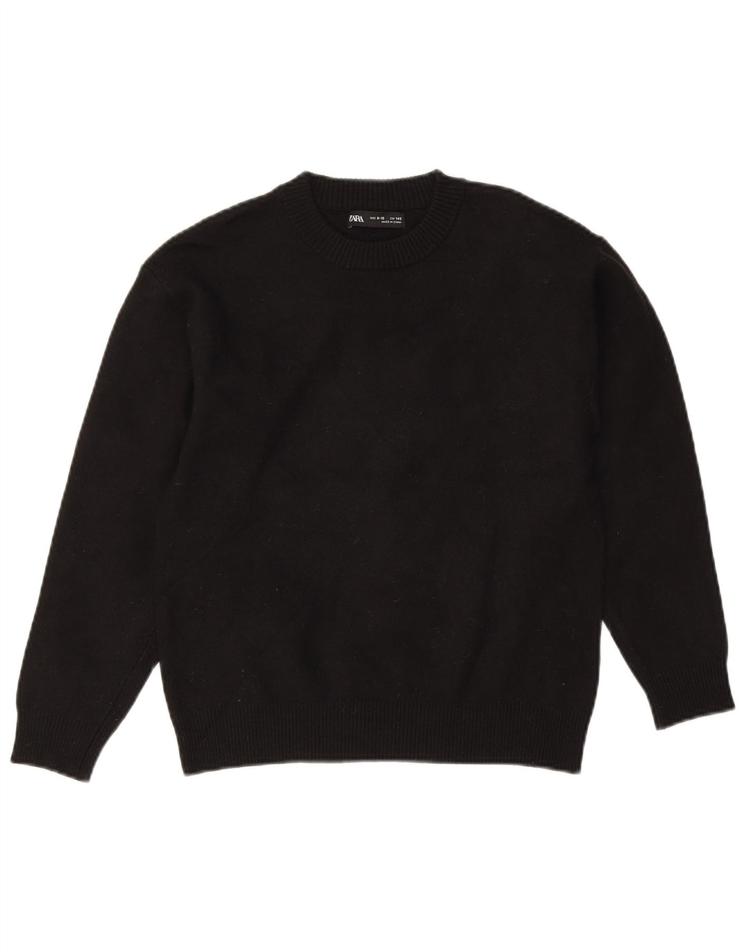Zara Pull ras du cou pour garçon 9-10 ans Noir